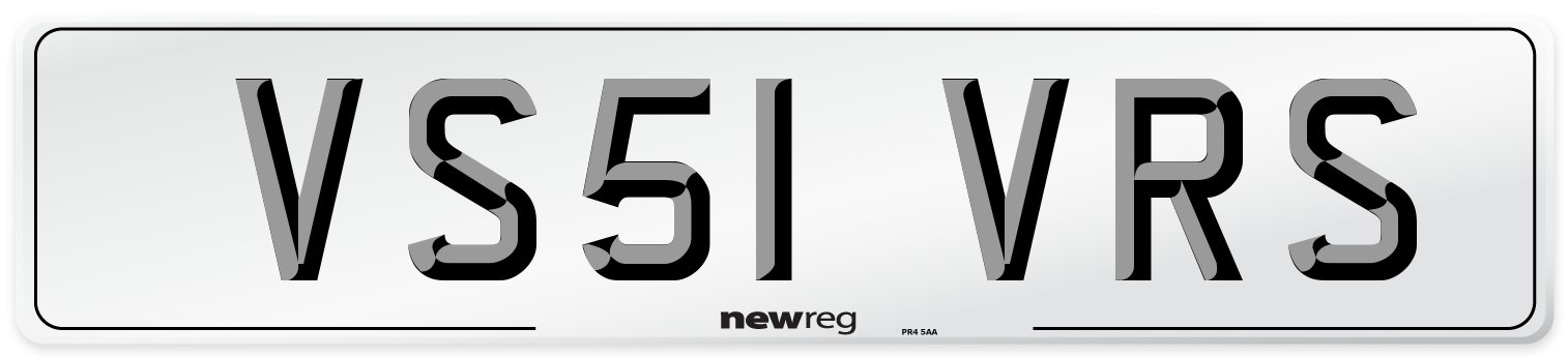 VS51 VRS Number Plate from New Reg